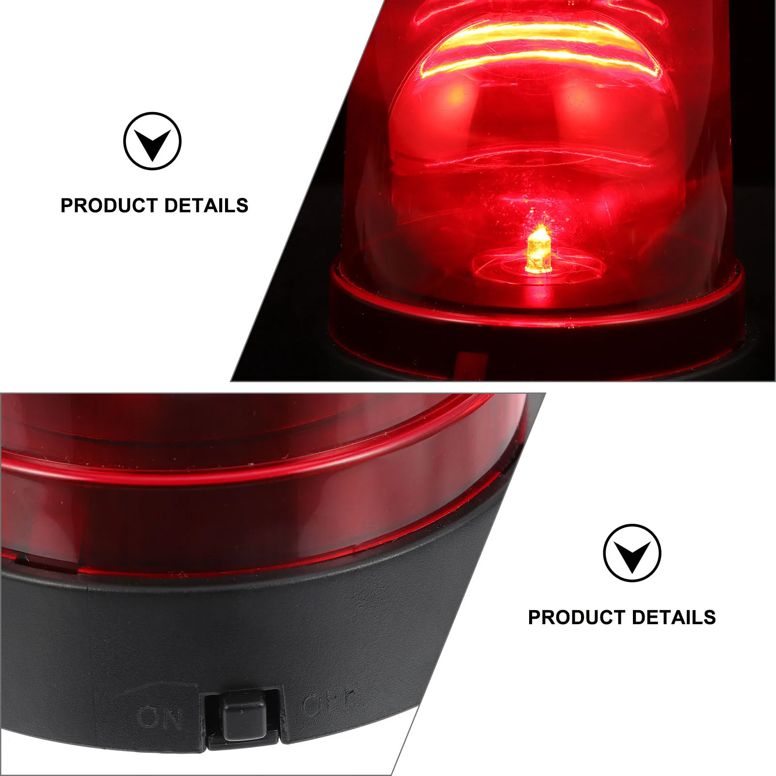 

LED Red Rotating Warning Lamp Flashing Emergency Light Firefighter Roleplay Prop Flash Beacon Decorative Alert Lamp