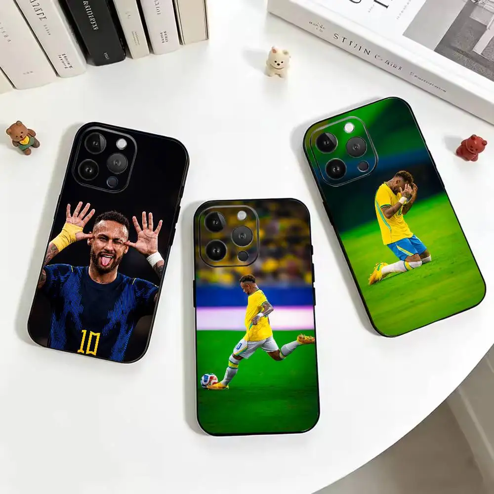 Football Sport N-Neymar_S COOL   Black Silicone Protective Phone Case For iPhone 11 12 13 14 15 16 17 Plus Pro Max