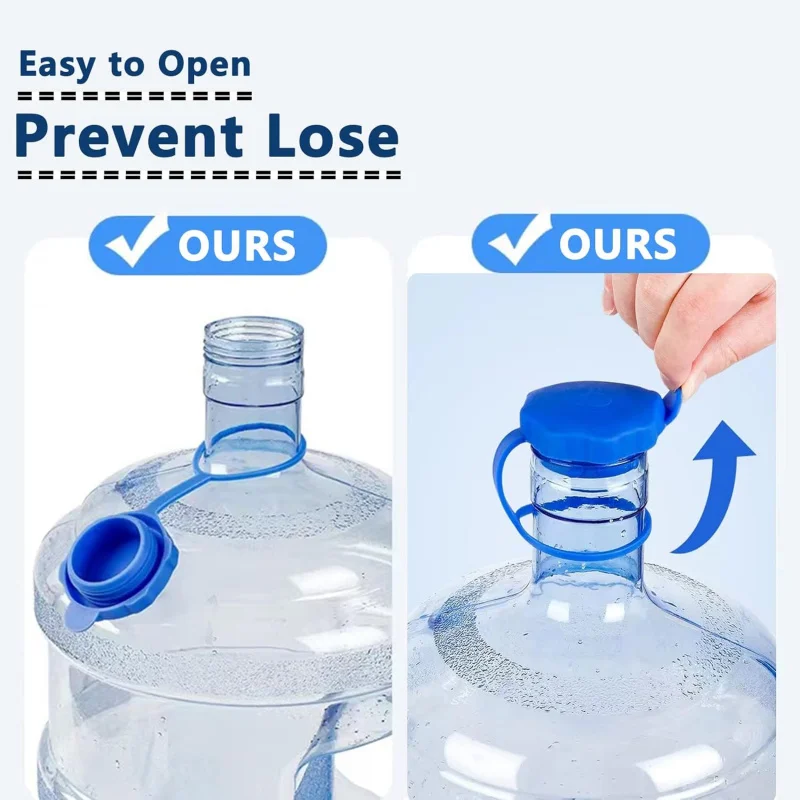 5갤런 주전자, 3개 및 5개 병 4개, 실리콘 재사용 가능 5갤런, 흘림 방지