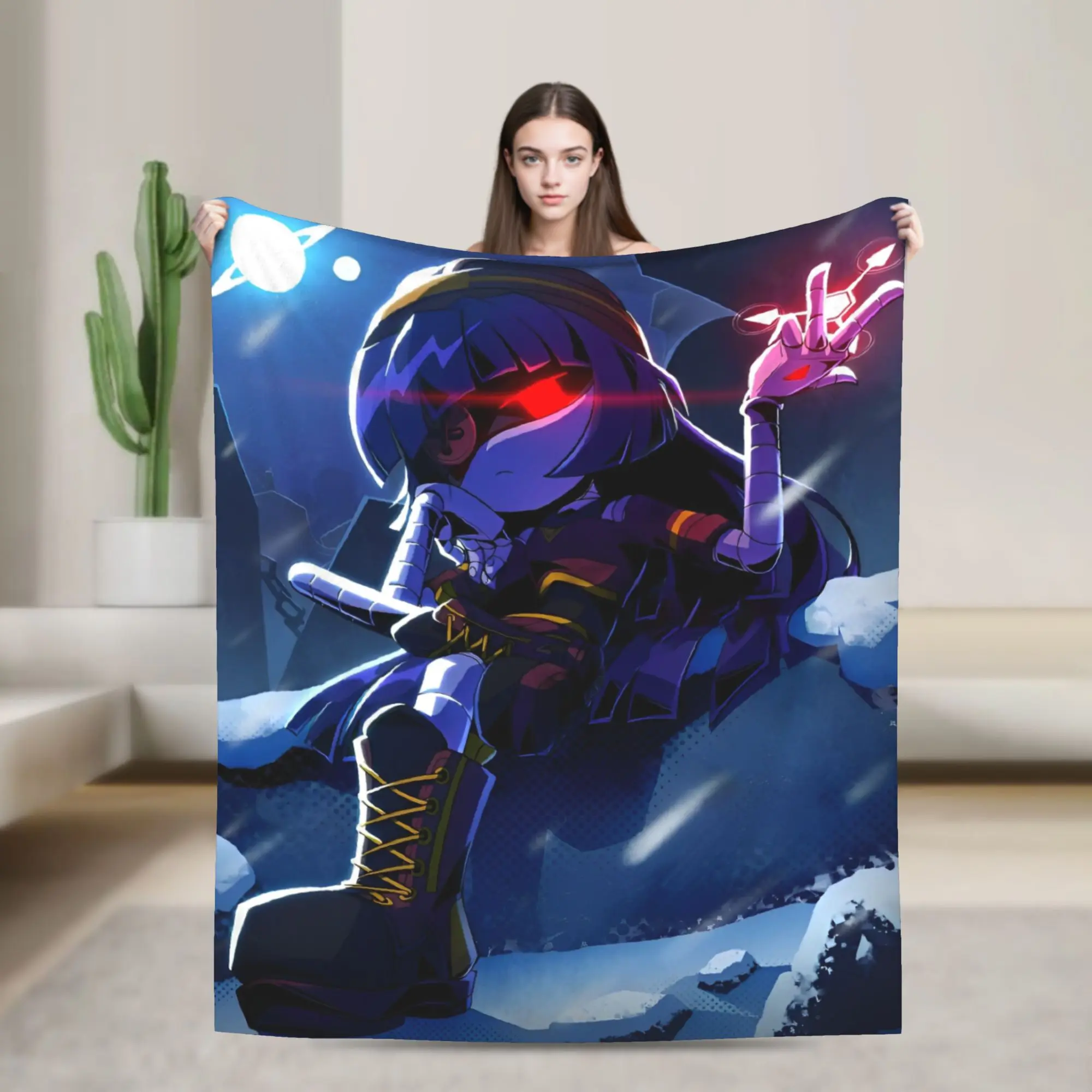 Murders Drones Fleece Throw Blanket Funny Retro Tv Series Blankets for Bed Bedroom Lightweight Bedspread,