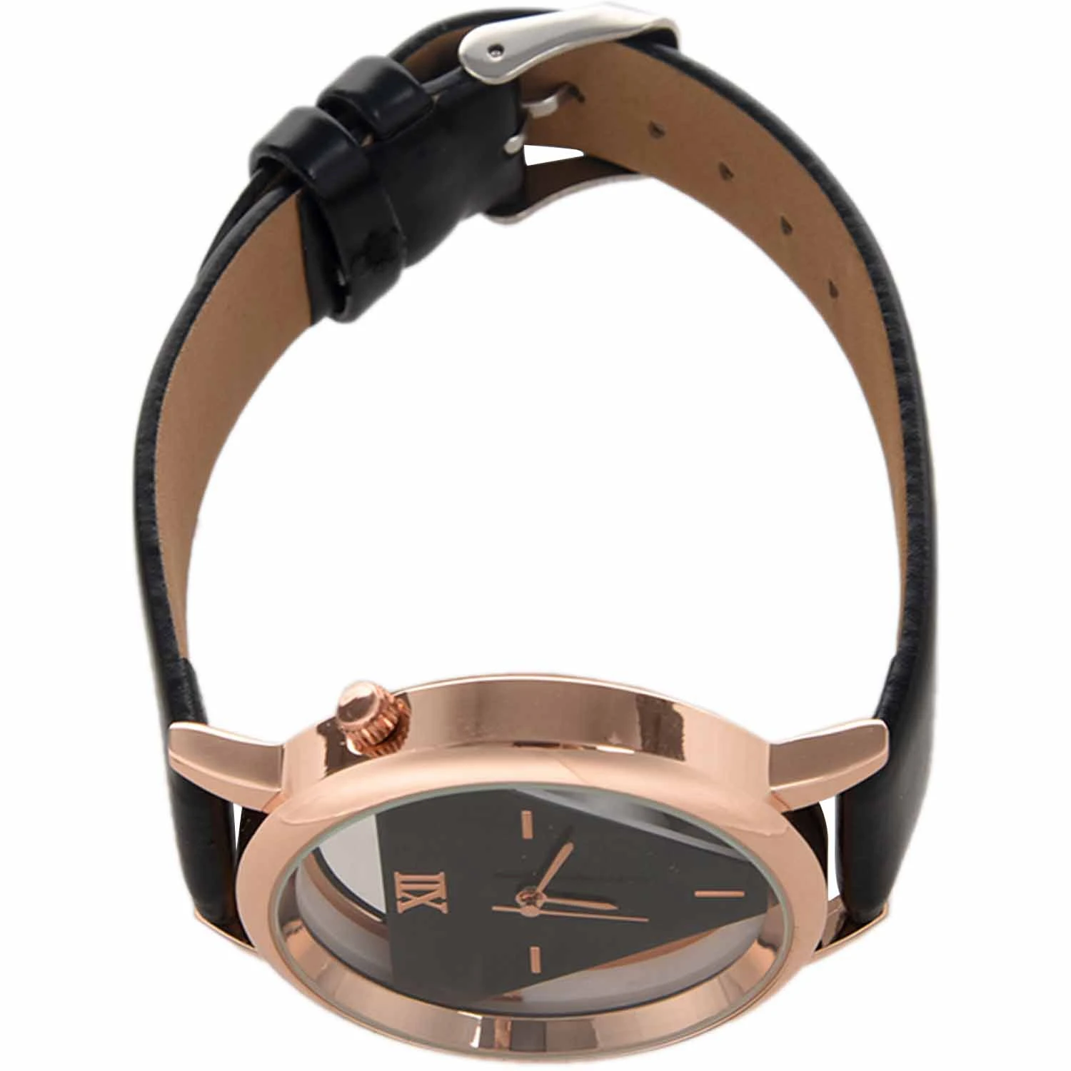 Geekthink Hollow Quartz Watch Women Luxury Brand Ladies Casual Dress Leather Strap Clock Female Girls Trending Black Gold.