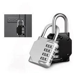 Padlock Password Locks 4 Digit Waterproof Outdoor Lock For Door Suitcase Bag Package Cabinet Locker Window