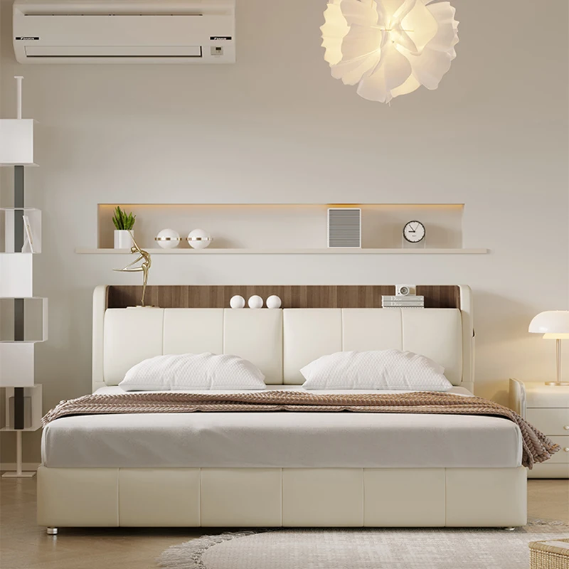 

Headboard Storage Space Beds Upholstered Modern Aesthetic Bedroom Beds Frames Sleeping Muebles Para El Hogar Home Decoration