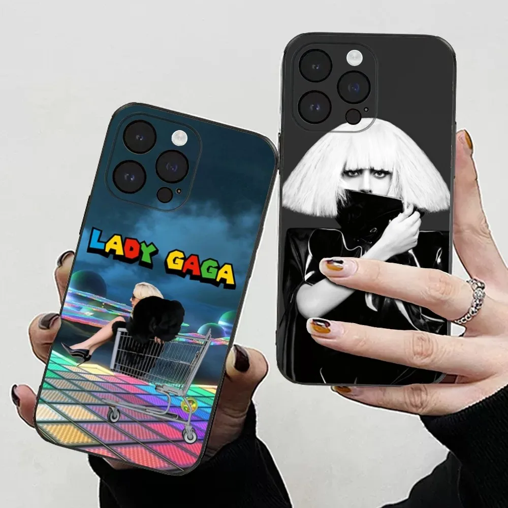 Singer L-Lady-Gaga Born this way Phone Case For iPhone 15,14,13,12,11 Plus,Pro,Max,XR,XS,X,7,8 Plus,SE,Mini Soft Black Cover