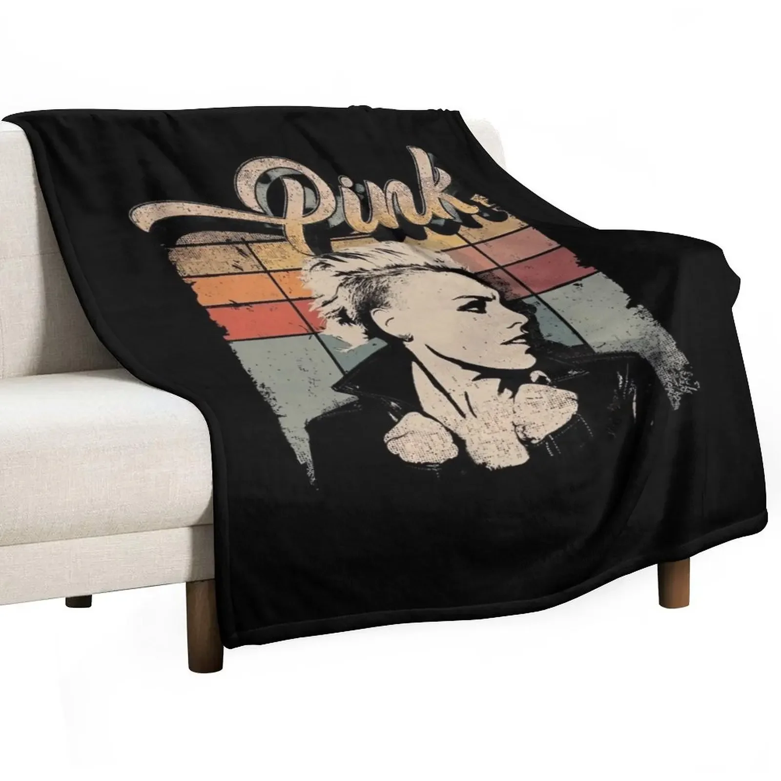 Retro P Nk Summer Carnival Tree Throw Blanket cosplay anime Hairys Bed Cute Plaid Custom christmas decoration Blankets