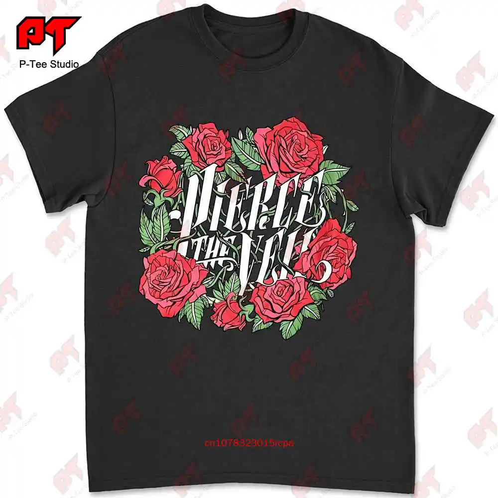 Pierce The Veil Rock Band Womens T Shirt Red Roses Size Xl 3DIC