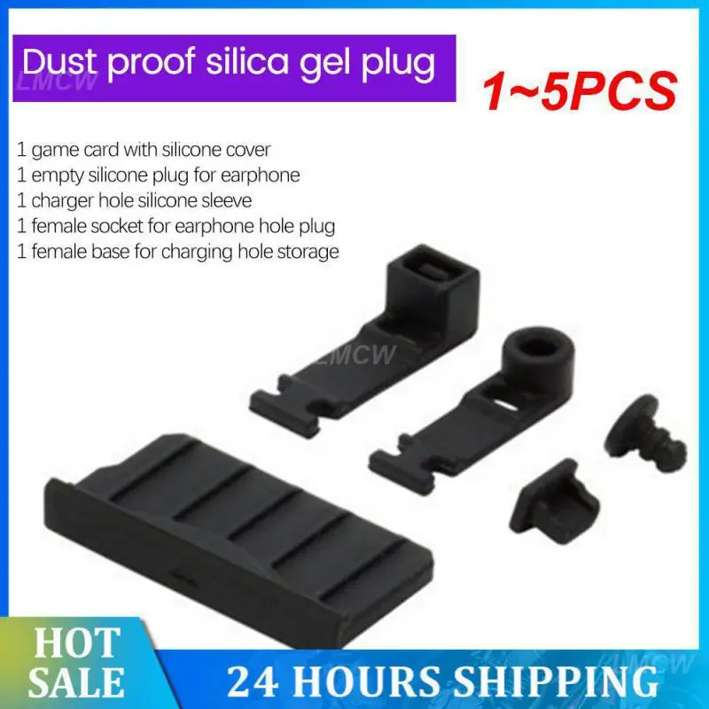 1~5PCS Protector High Quality 1set For New 3ds Xl/ Ll 3dsxl 3dsll 2ds Cover Anti-dust Plug Charging Dock Dust Black