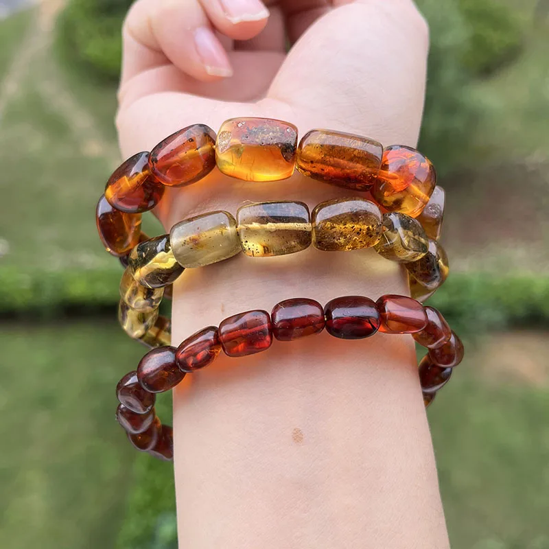 Genuine Amber Bracelets for Unisex Gift 100% Natural Beads Baltic Energy Gemstone Healing Jewelry Suppliers Factory Wholesale