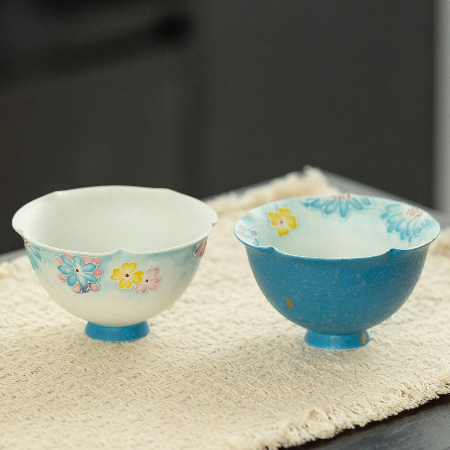 

100 мл ручная роспись цветок для сна высокая ножка чашка элегантная чайная чаша кувшин для воды чайная дегустация запах чашка чажан мастер чашки чайный набор