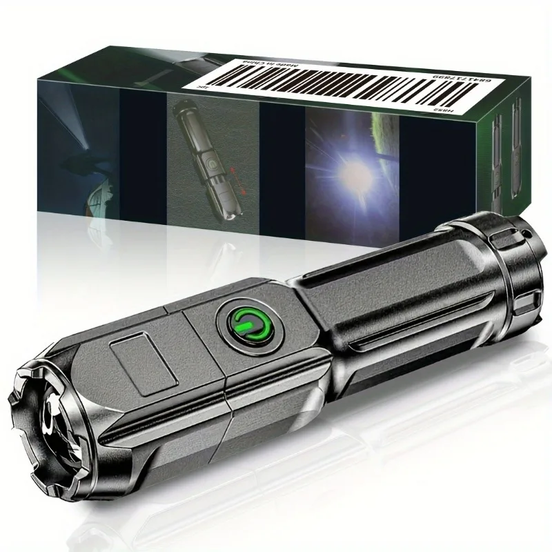 

Super Bright Zoomable Flashlight - Portable Multi-Functional Telescopic Zoom for Outdoor Home Use