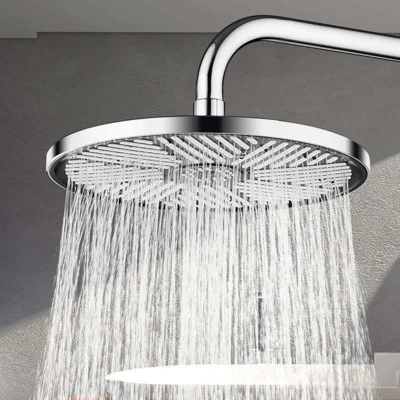10 Inch Rainfall Overhead Shower Head, Air Boost Supercharged Water Outlet Anti-clog Silicone Nozzle Bathroom Shower Accessory