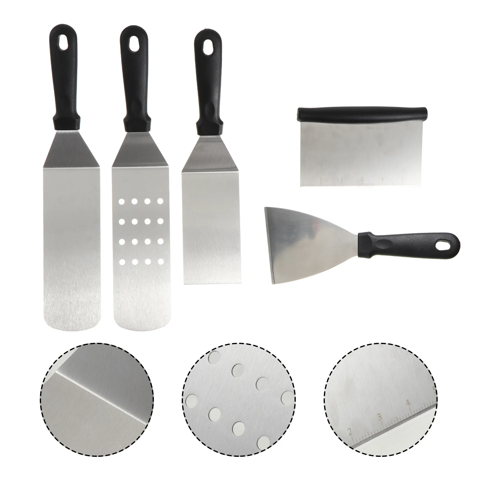 

5 Pcs Pizza Spatula Server Oven Accessory Pan Cooking Stainless Steel Paddle