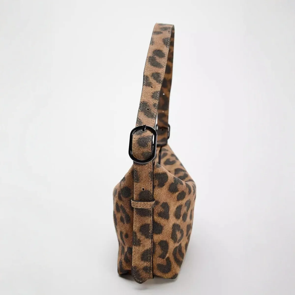 NEW Frosted Vintage Leopard print Women\'s Bag Shoulder Bag Solid Color Simple Casual Commuter Bags Autumn Retro 2024 Hot Selling