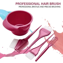 5pcs/Set Hair Dyeing Bowl Brush Hairdressing Oil Hot Dyeing Bowl Brush Barber Shop Color Salon Hairdressing Style Supplies Tools