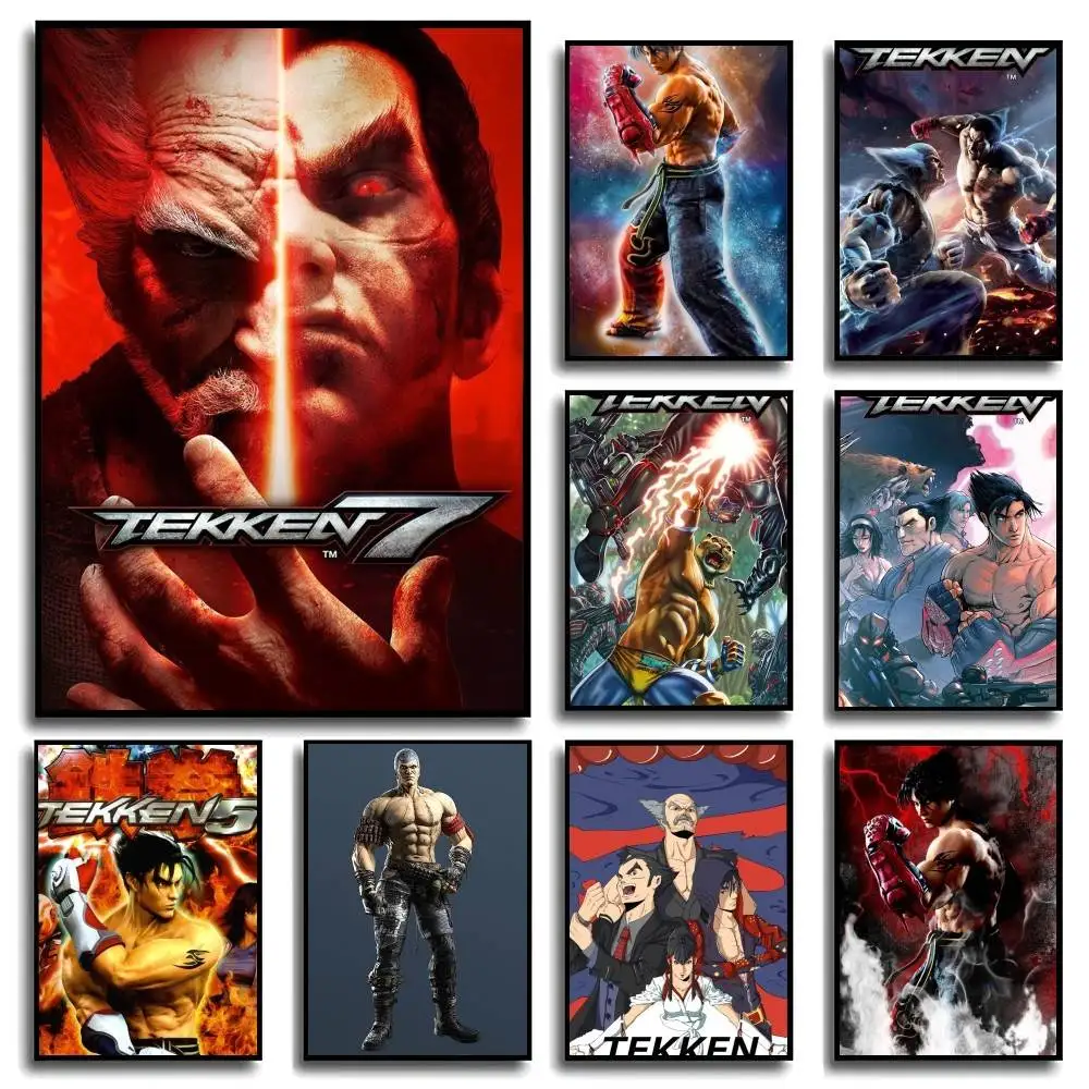 Classic TEKKEN Video Game Poster Paper Print Art Painting Decoration Posters Living Room Quality Canvas Vintage Style Painting