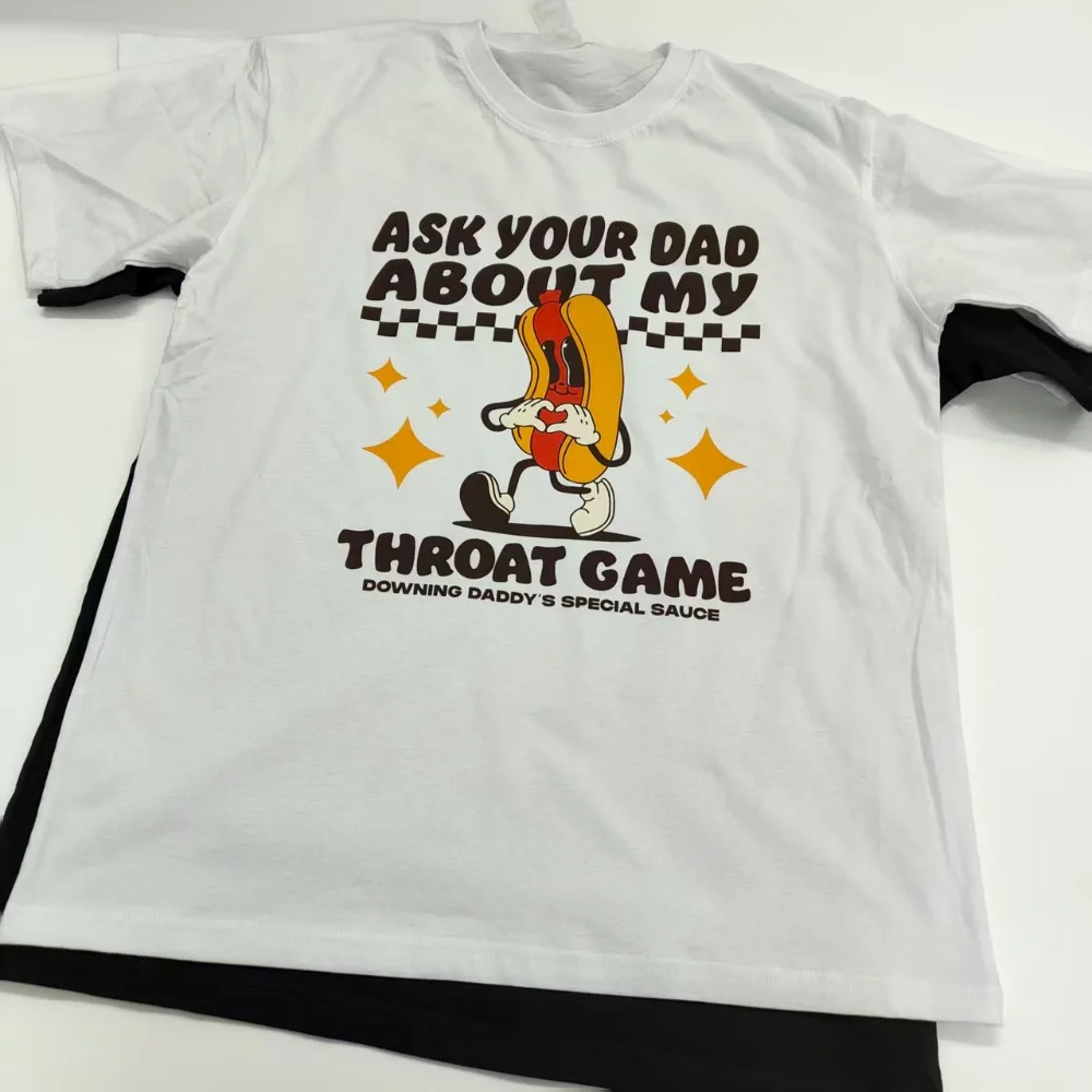 اسأل والدك عن لعبة الحلق الخاص بي قميص جريئة الكبار الفكاهة للجنسين المحملة مضحك الفتيات رحلة الكمامة هدية غير مناسبة قميص التبادل #3