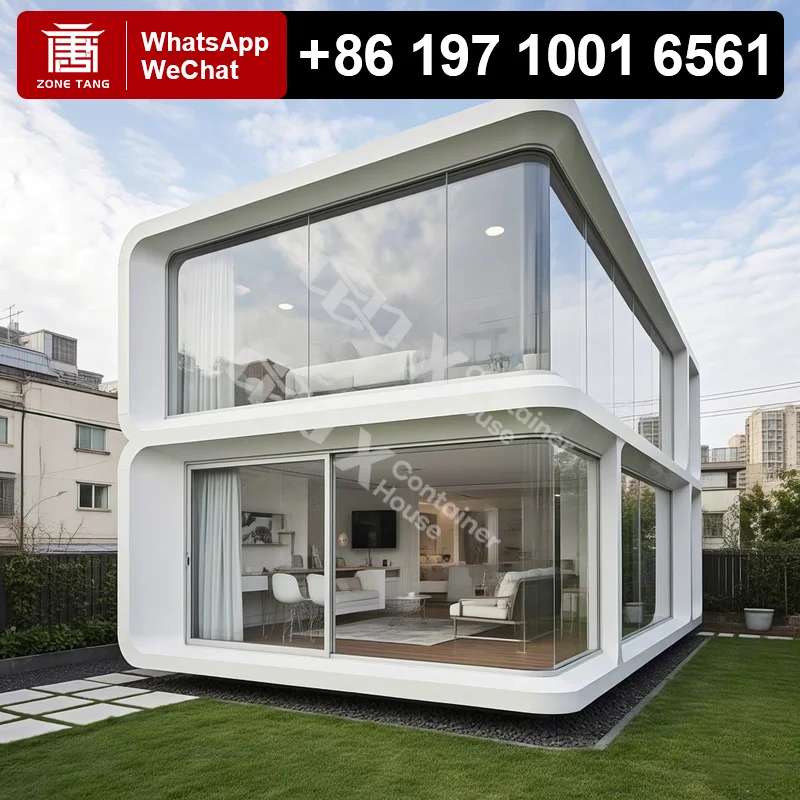 منزل متنقل جديد مزدوج واسع للبيع بيت كبسولة أبل صغير مزدوج واسع منازل متنقلة فيلا جاهزة منزل فاخر جاهز