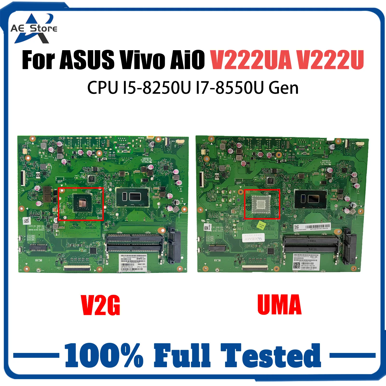 

V222U Motherboard For ASUS Vivo AiO V222UA for All-in-one Machine With I5-8250U I7-8550U CPU Fully Tested