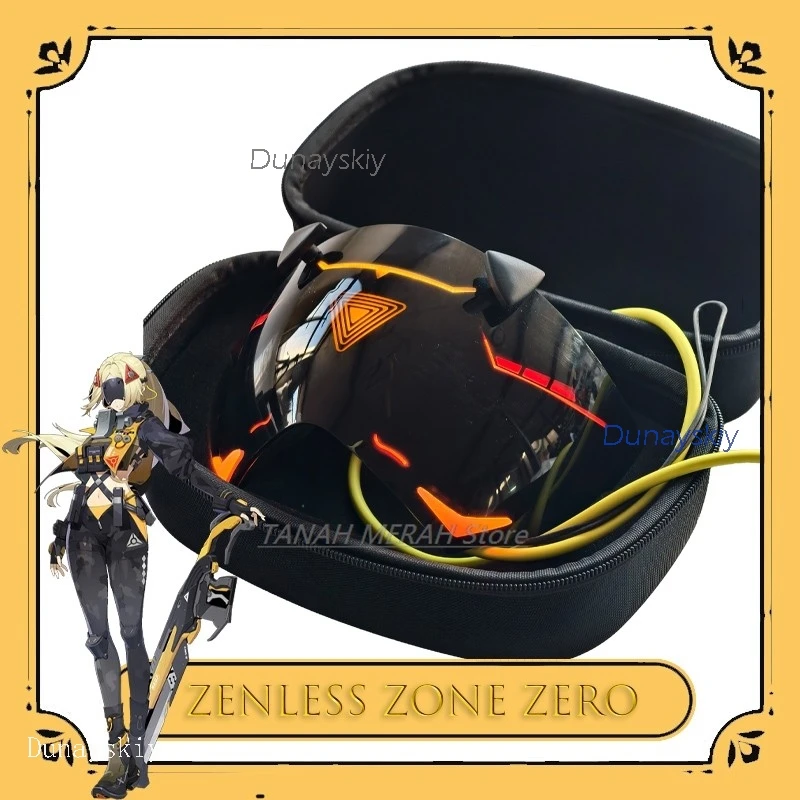 Disfraz de Halloween, disfraz de Zenless Zone Zero Trigger, Cosplay de Anime, máscara de media cara, disfraz de ojo de Anime de alta calidad para mujer