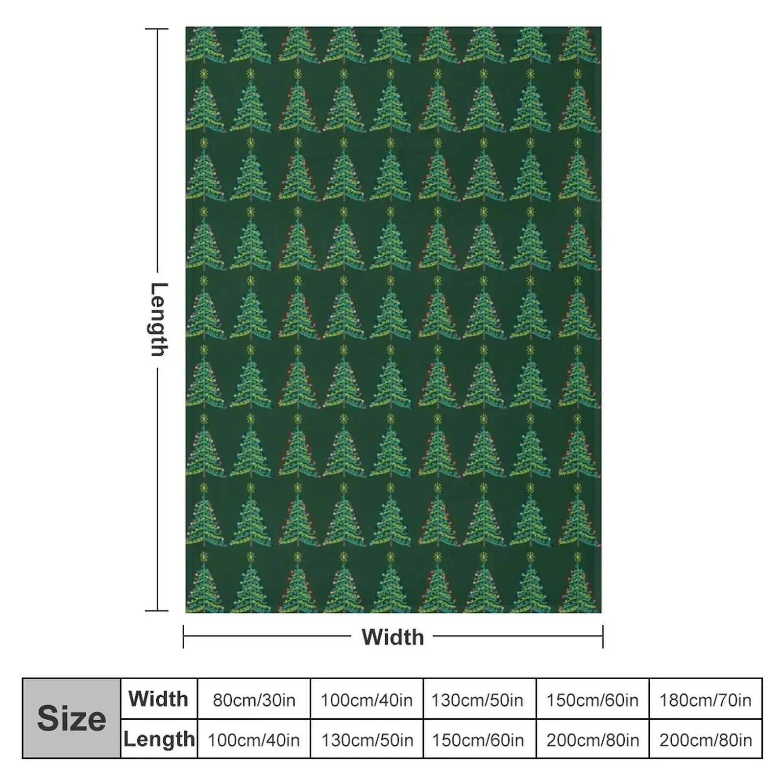 Three Curly Trees Throw Blanket