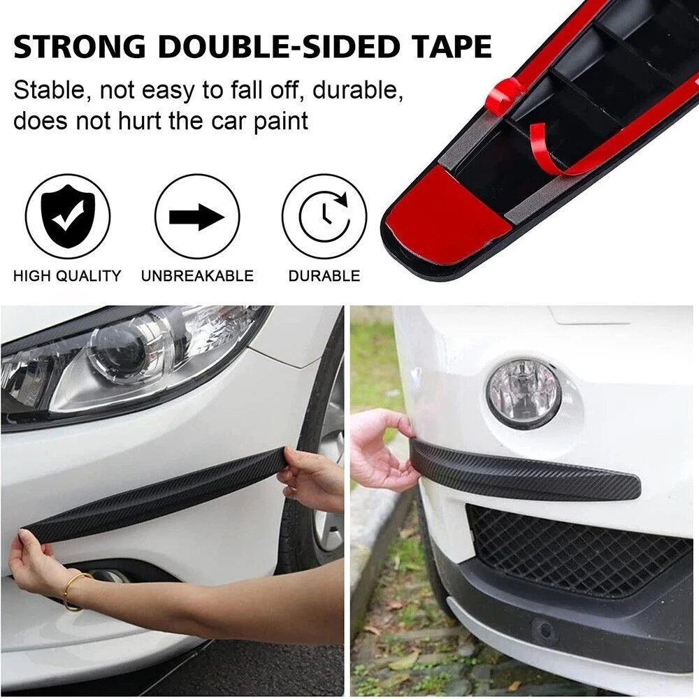 4 Pieces Universal Car Front Rear Bumper Corner Protector Auto Anti-collision Protection Decoration Strip