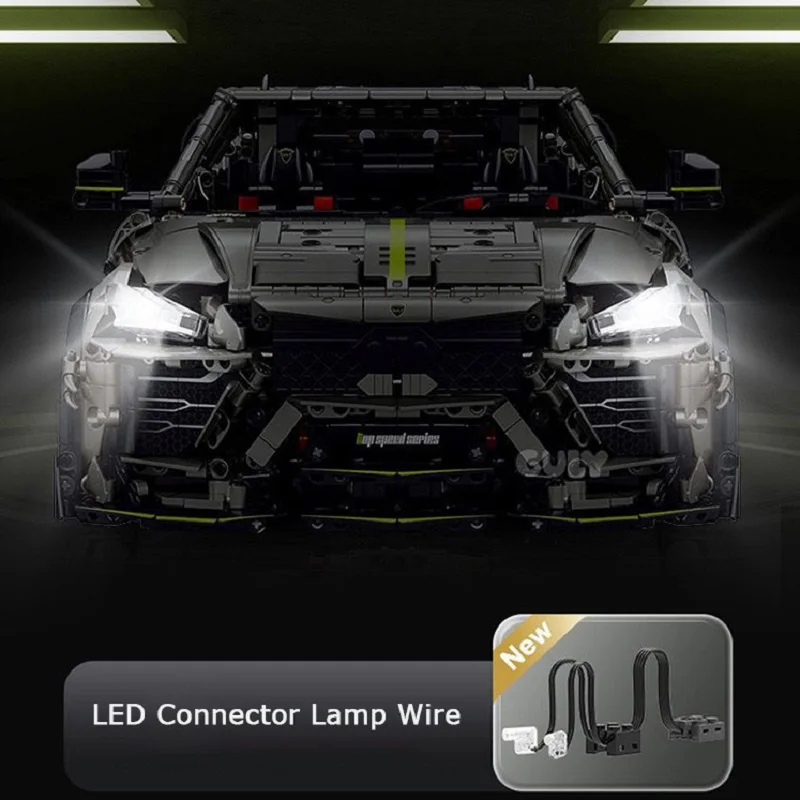 

Игрушки для подарков на Рождество: Технический конструктор MOC 1:8 RC Спортивный автомобиль Urus, модель для сборки, гоночные блоки, 10636, 3223 детали