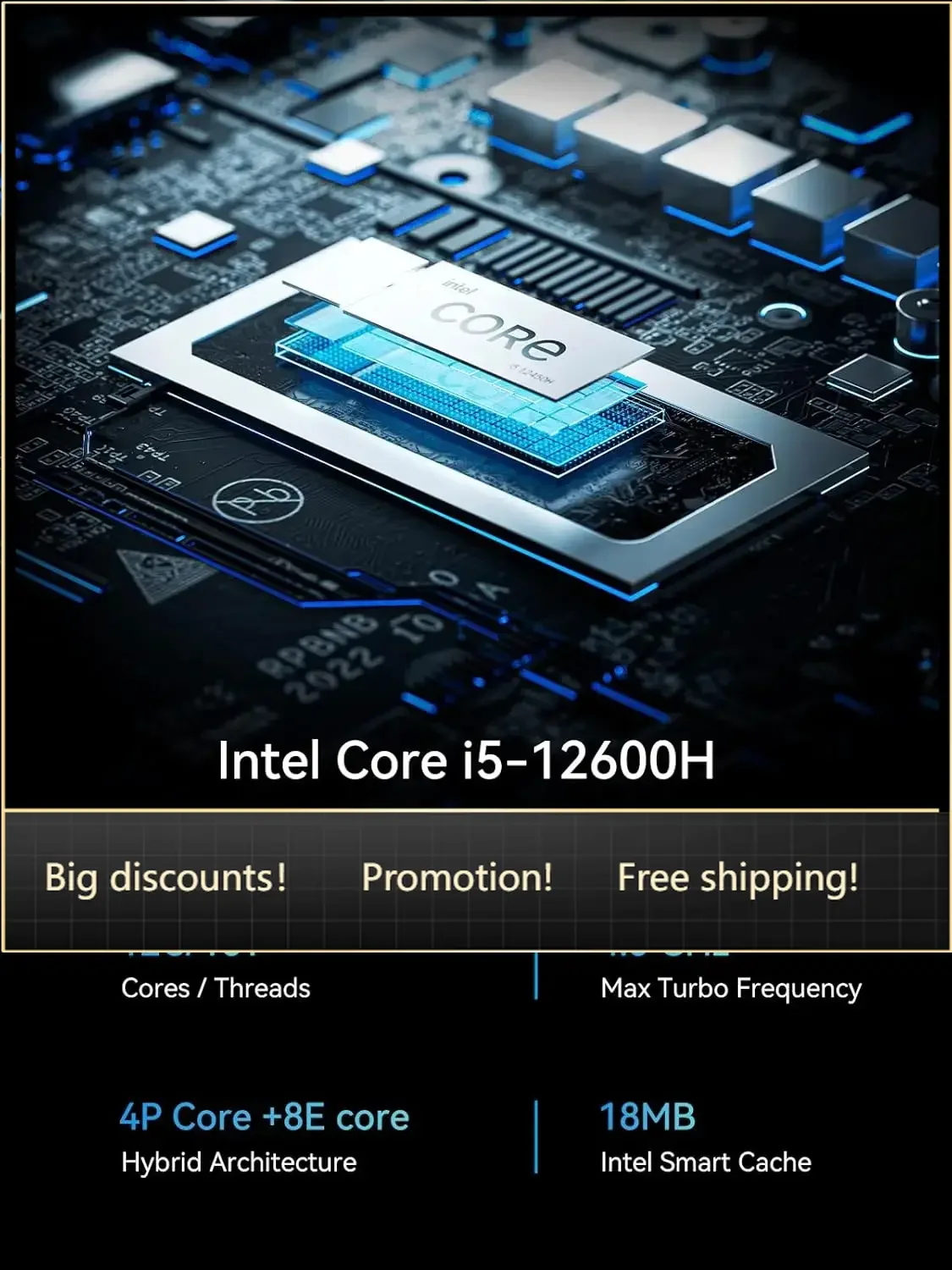 

Бестселлер: Мини-ПК Core i5-12600H (без ОЗУ и SSD), с HDMI + 2xUSB4, поддержкой 8K-дисплеев, 2x10G S — лучшая цена!