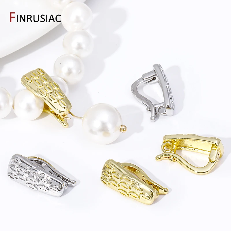 Wholesale 18K Gold Plated Brass Hinged Necklace Enhancer Charms, Pendants Bail Connector For DIY Jewelry Making Supplies