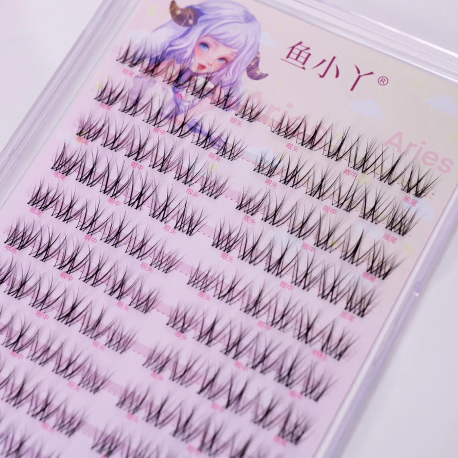 Estensioni ciglia finte segmentali fai-da-te cluster Nero C-Curl 9-12mm Lunghezza mista Aspetto naturale Trucco cosplay ciglia quotidiane