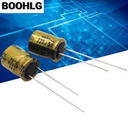 5PCS original 220UF 50V fever audio capacitor 50V 220UF 10X12.5 FW gold shell