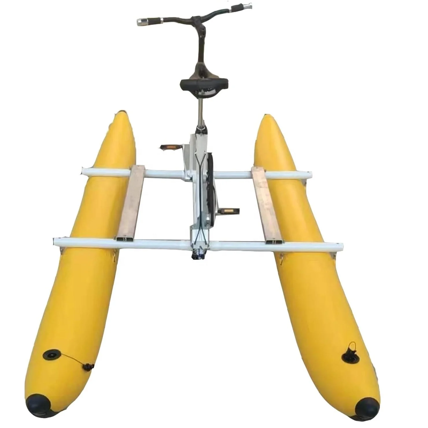 Electric floating Buoy inflatable floating tandem bicycle River water bike pedal boats banana couple bikes