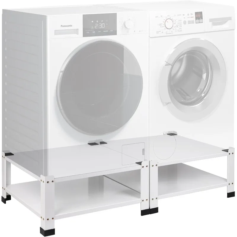 

2 Pack Laundry Pedestal 28" Wide Washer and Dryer Pedestals, Heavy Duty Metal Washing Machine Dryer Pedestal Mini Fridge Stand,