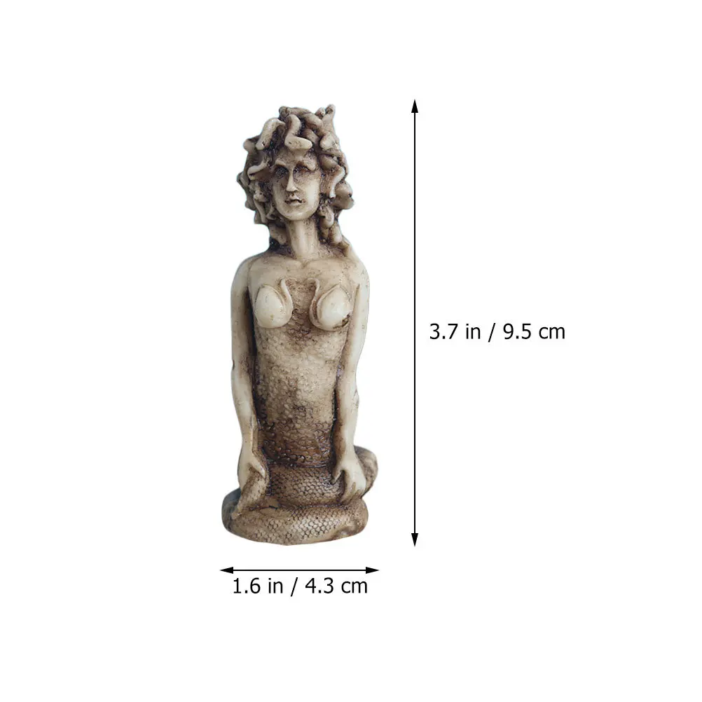 Premium Resin Medusa Sculpture Craft Home Decor Statue for Living Room Bedroom Shelf Tabletop Church Display Ornament