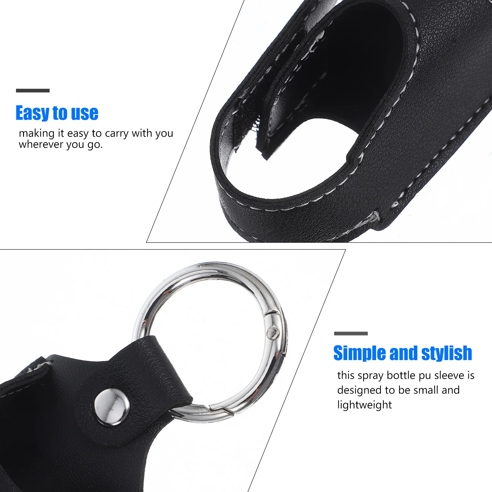 2Pcs Spray Bottle PU Sleeve Longlasting Waterproof Bag for Outdoor Adventures Portable Storage Pouch Travel Essential Accessory