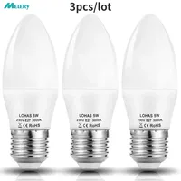 E26 E27 LED Candlelight Bulbs 5W Equivalent 40W Incandescent Light Bulb Day Cold Warm White 3000 6000K 480lm 180 Degree Beam