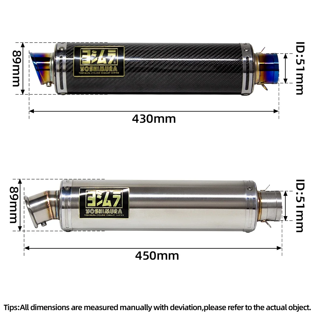 Yoshimura Hurricane GP-89 motorcycle exhaust pipe for 390duke 752s fz150 R3 mt07 mt09 pcx125 nmax cbr zx4rr