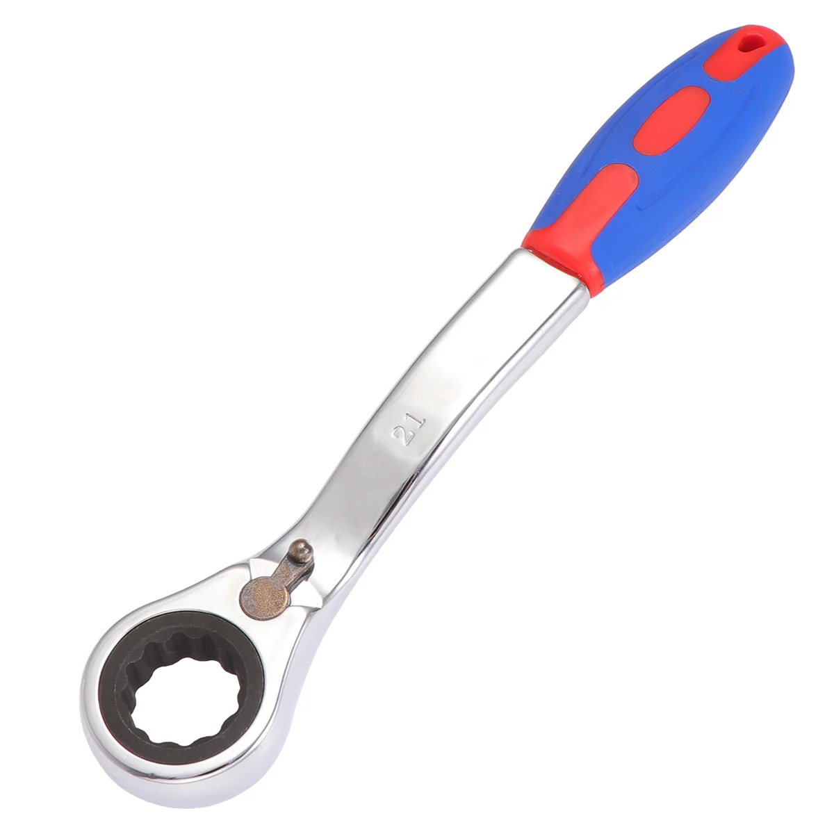

21Mm Two Way Ratchet Wrench Tool Round Head Quick Release For Tight Spaces Car Emergency Auto Repair Spanner Hand Tool