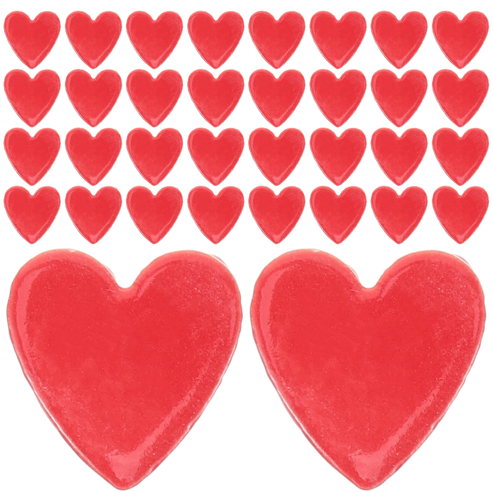 1 Zestaw Ceramicznych Mozaikowych Płyt w Kształcie Serca, Gładkie, z Płaskim Tyłem, do Rękodzieła DIY, Elementy Dekoracyjne, Płytki Lustrzane, Różne Kolory