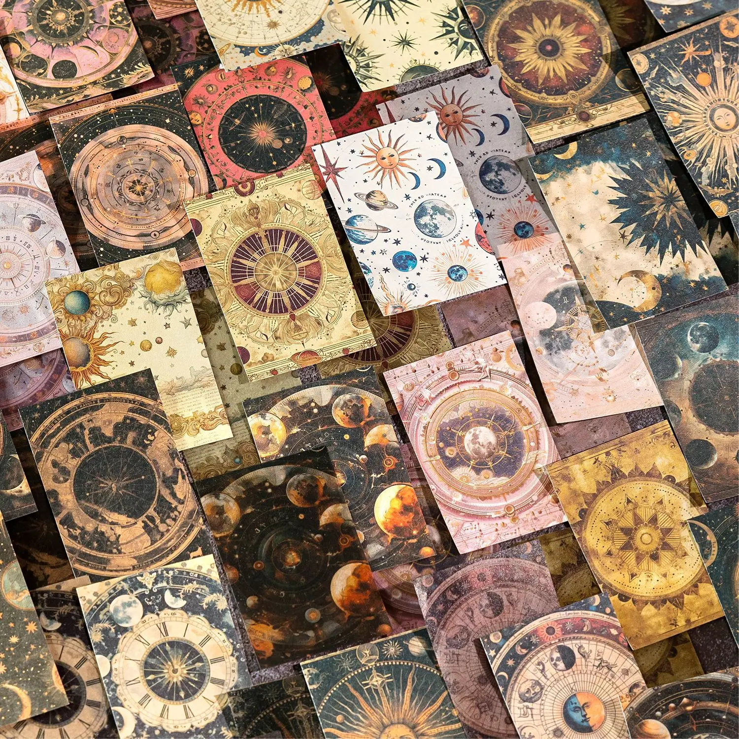 100 ชิ้น/ล็อต Memo Pads วัสดุกระดาษ Fantasy Museum กระดาษขยะสมุดบันทึก Scrapbooking การ์ดตกแต่งพื้นหลังกระดาษ