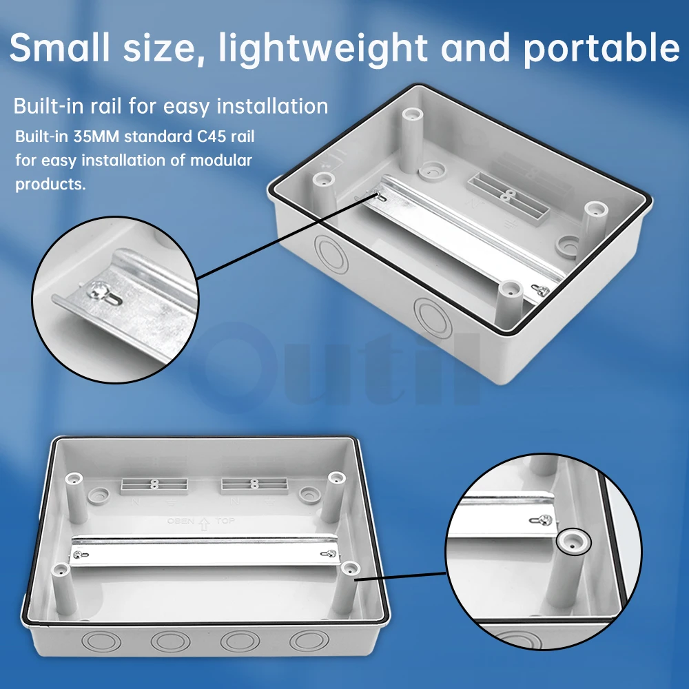 Junction Box 2/3/5/8WAY PC Plastic Outdoor Electrical IP65 Waterproof Distribution Box switch household switch box junction box