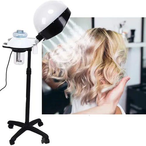 샴푸 헤어 스티머 롤링 스탠드 후드 염색 염색, 퍼밍 컨디셔닝 살롱 스파 스티머 높이 조절 보닛 