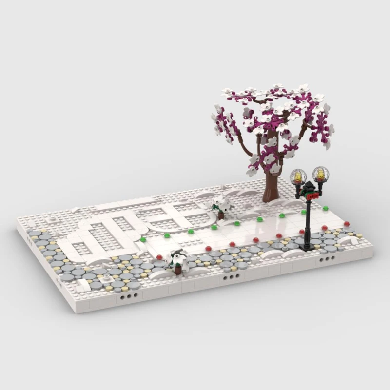 Winter Village Display Base for set 10325 10308 4056440573 10275 10267 Building Blocks DIY Creative Bricks Toy for Collector