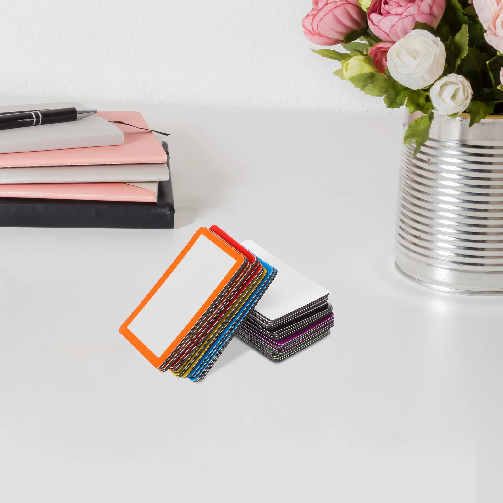 40 قطعة من علامات الأسماء المغناطيسية القابلة للكتابة، ملصقات المسح الجاف الملونة للسبورة البيضاء للاستخدام المنزلي، مغناطيس المسح الجاف #2