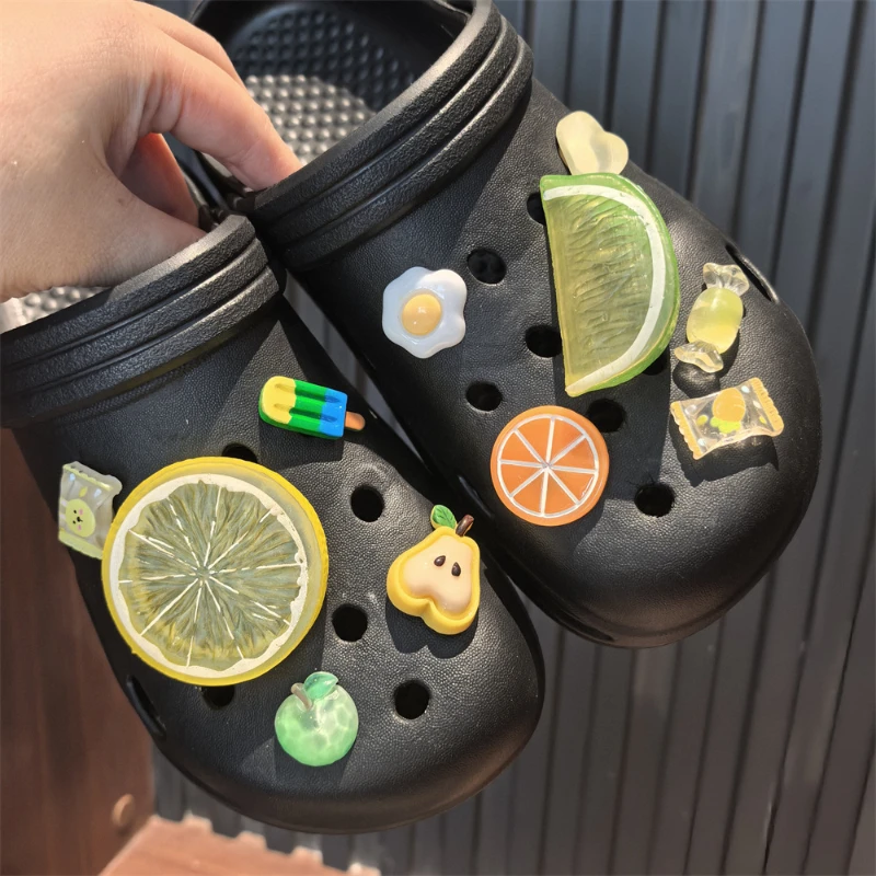 New Cute And Fresh Creative Abs Faux Fruit Shoes Charms Diy Shoes Accessories For Garden Shoes, Sandals Xmas Gifts