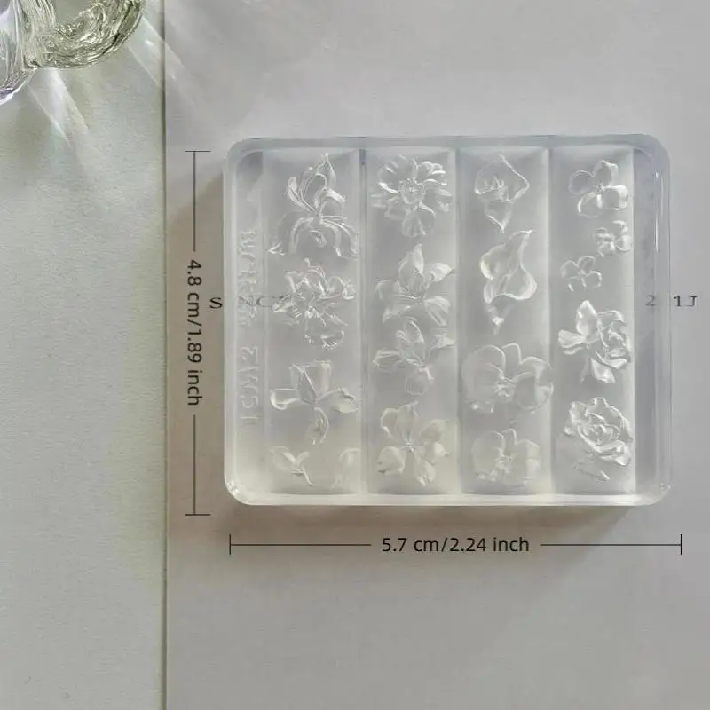 1 Stück Relief-Blütenblätter Schmetterling Orchidee Rose Vorlage Silikon-Nagelform Spielzeug Dreidimensionale Dekoration DIY Nagelform – Detail 9