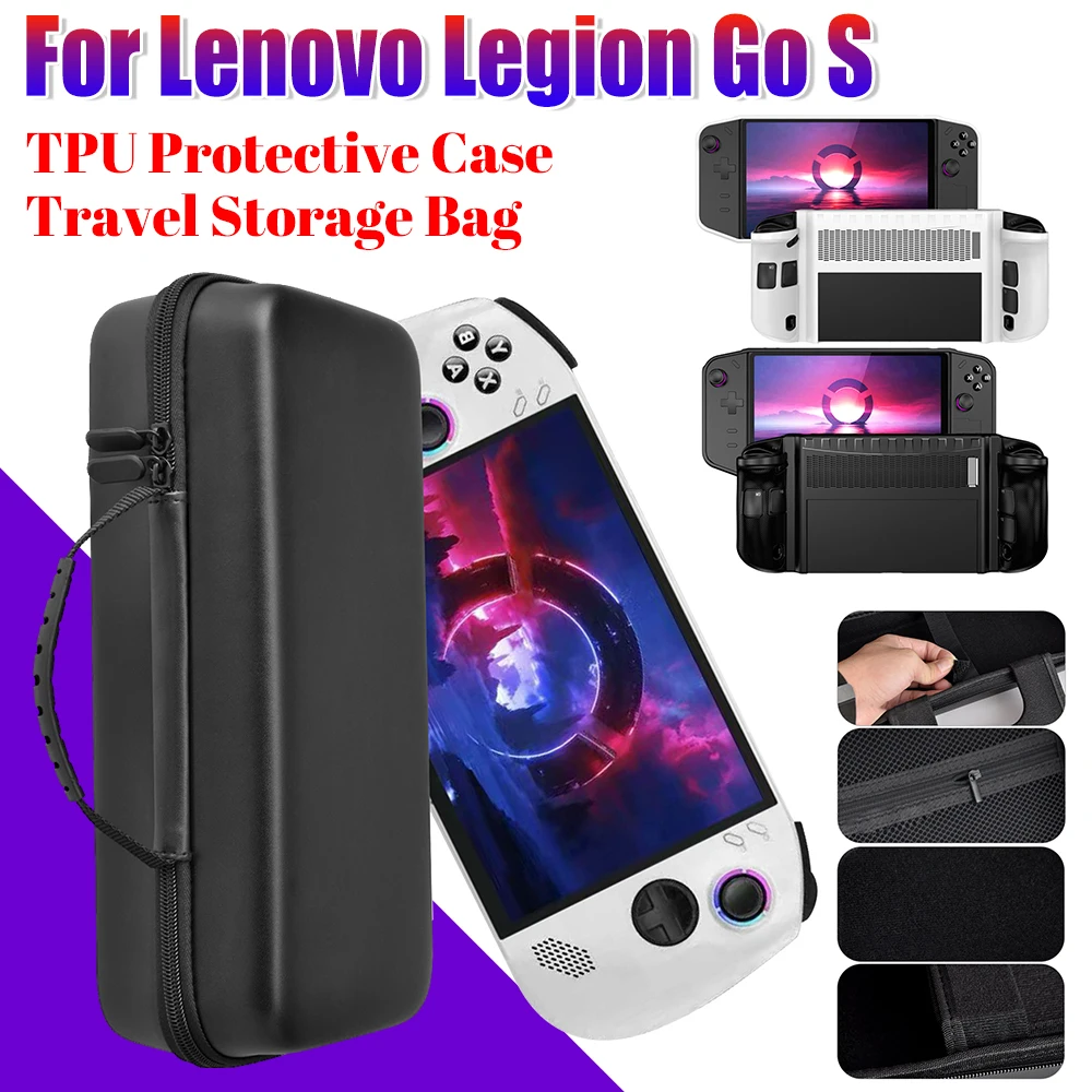 EVA Hard Carrying Bag Portable Storage Bag Waterproof TPU Protective Cover Anti-Drop Hard Shell for Lenovo Legion Go S Accessory