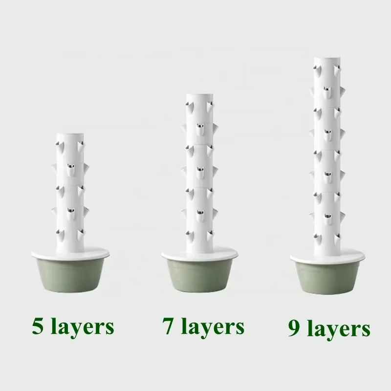 9 Layer Hydroponic Tower Farming Hydroponic Device Commercial Aeroponics Tower Hydroponic Tower System