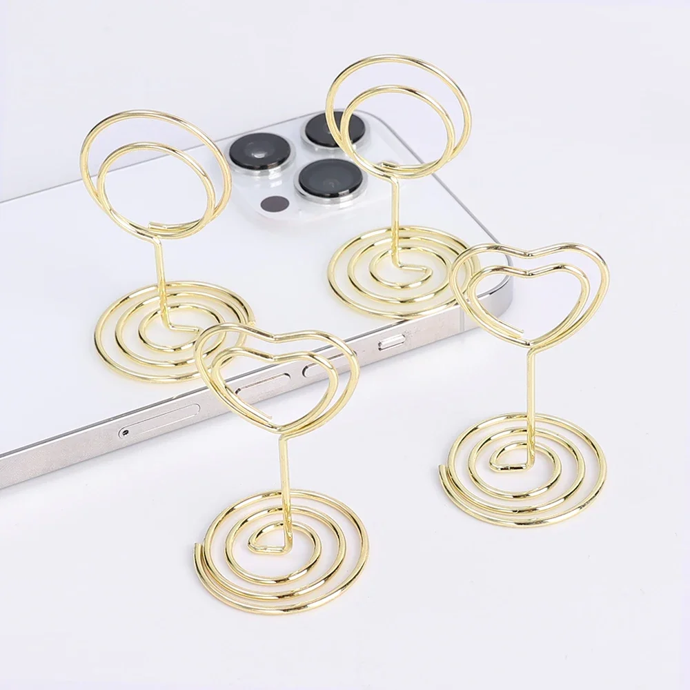Metall Tisch karten halter runde Herzform Fotoclip Hochzeit Tisch Tisch karte steht Geburtstags feier Dekoration Lieferungen – Detail 10