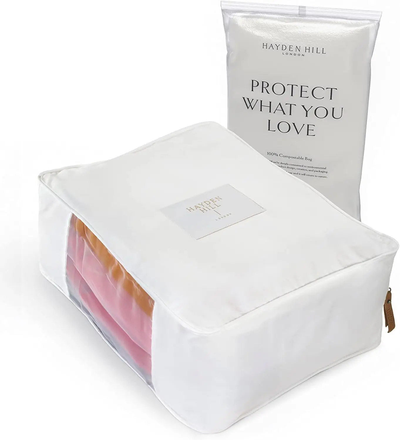 

Luxury Organic Cotton Sweater Storage Bag - Fits 4 Fine Knits - 15 Inch - Breathable Moth Proof Clothes Storage For Cash