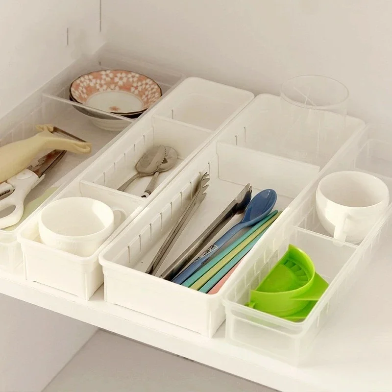 

New Kitchen Drawer Organizer Cutlery Storage Box Adjustable Cabinet Organizer With Divider Board Utensil Storage Box For Drawers